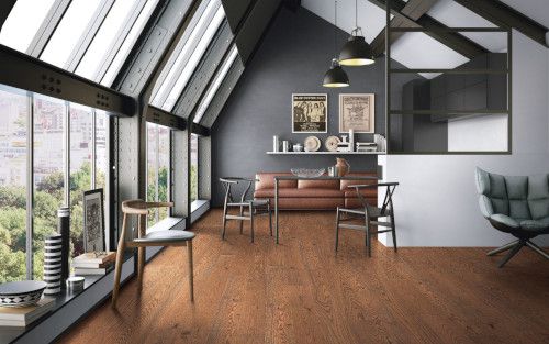 Modern Loft Hardwood Flooring Warm Rays Room Scene